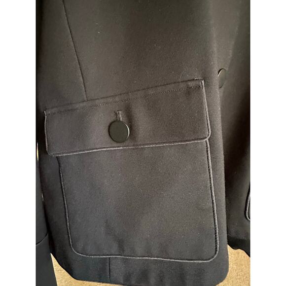 SPANX Black Ponte Lady Cropped Modern Structured Button-Front Jacket Size 3X/3T - Picture 10 of 11